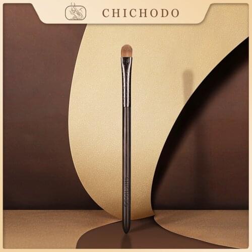 CHICHODO Makeup Brush-2021 New Luxurious Carved Ebony Series-synthetic Hair Concealer Brush-beauty pen-make up tool-E120