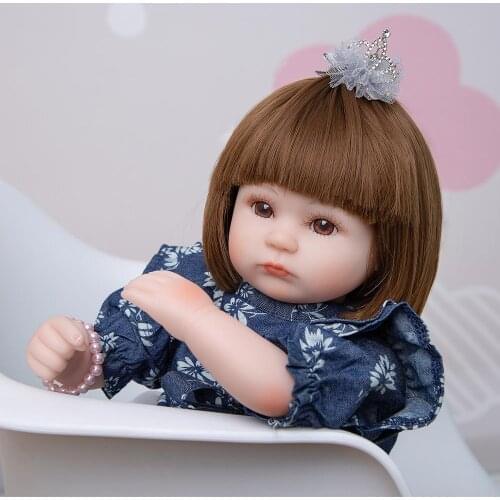 Handmade Newborn Silicone Reborn Toddler Baby Dolls 42 CM Cloth Body Boneca Reborn Doll Toys Kids Playmate Birthday Gift