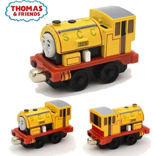 Thomas and Friends Trackmaster Ben Bill Yellow Alloy Small Train Magnetic Connector Rail Car Toy Car Model Boy Gift