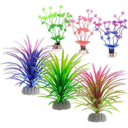 Simulation Artificial Plants Aquarium Decor Water Weeds Ornament Green Aquatic Grass Plant Fish Tank Underwater Landscapes