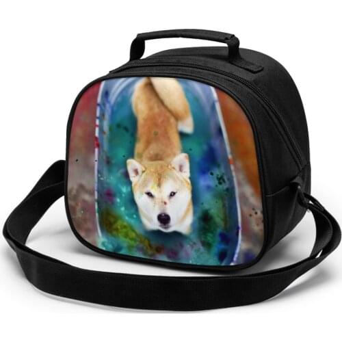 Shiba Inu Children fashion lunch bag thermal insulated bag travel casual insulated picnic bag thermo food for kids meal bag