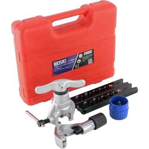 Flaring Tools Set Tubing Pipe 1/4-3/4 inch 45 Degree Angle Eccentric Cone Type Kit with Copper Brass Aluminum Mild Steel CT-808F