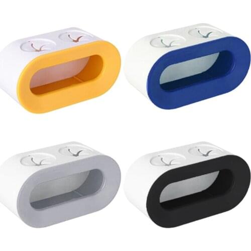 68UE Double Hole Toothbrush Rack Bathroom Wall Mounted Electric Toothbrushes Holder