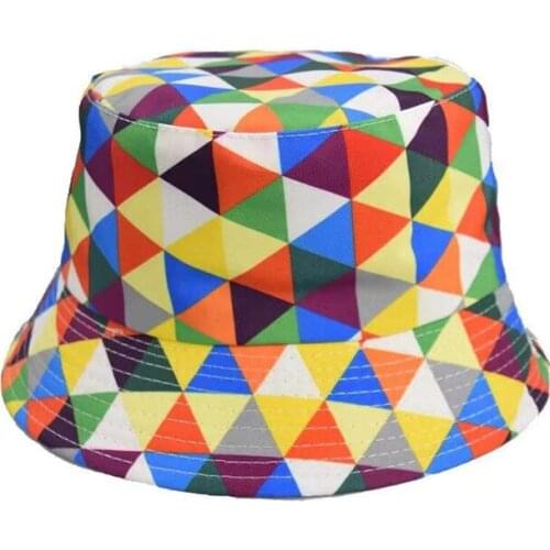 2021Mens And Womens New Fashion Trend Leisure Outdoor Sunshade Folding Printed Cotton Double-Sided Four seasons Fisherman Hat