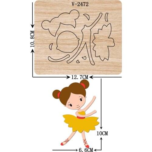 New girl wooden dies cutting dies for scrapbooking Multiple sizes V-2472