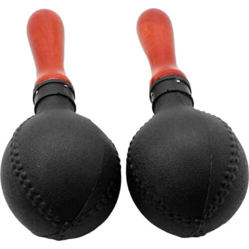 2PCS ABS Plastic Sand Hammer Sand Ball Musical Instrument Wooden Handle Sand Hammer Maraca Shakers Rattles