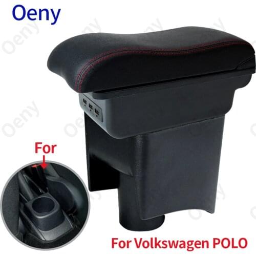 For Volkswagen POLO Armrest 2012-2018 new For VW POLO Mk5 6R Vento Car Armrest box Center Storage box Car accessories Retrofit