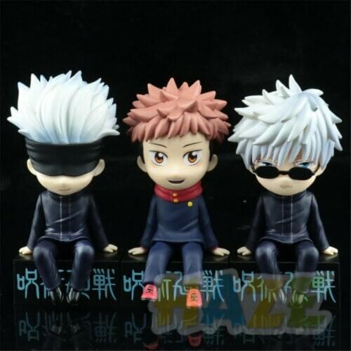 Anime Jujutsu Kaisen Itadori Yuji Gojo Satoru PVC Figure Model Toy Car Decor