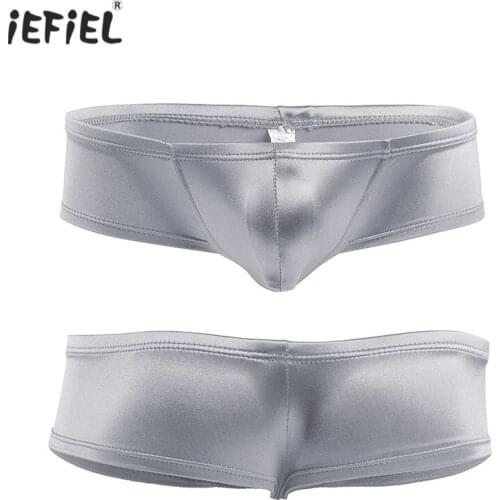 Sexy Mens Lingerie Wetlook Bulge Pouch Low Rise Bikini Boxershorts Gay Underwear Fashion Gay Men Wetlook Sissy Panties Underwear