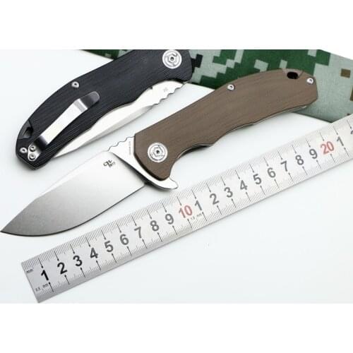 CH3504-G10Flippe original folding knife D2 blade ball bearing G10 + steel handle hunting knife outdoor survival knife EDC too