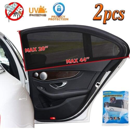 Car Window Shade Summer Sunshade Anti-mosquito Net Mesh Curtain Cover UV Protection Sun Shade Shield Fabric For Sedan SUV MPV