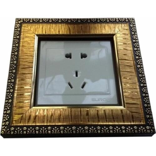 Light luxury switch stickers 3D wall sticker Switch socket protective cover for living room PS plastic switch Decor frame