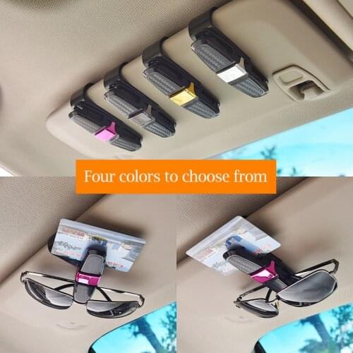 Universal Car Auto Sun Visor Glasses Box Sunglasses Clip Card Ticket Holder Fastener Pen Case Eyeglasses Accessories