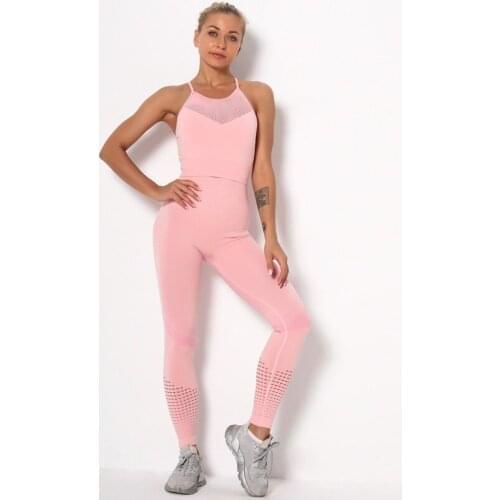 Yoga Clothing Set Sports Suit Women Workout Sports Outfit Fitness Set Wear High Waist Gym Seamless Workout Clothes For Women