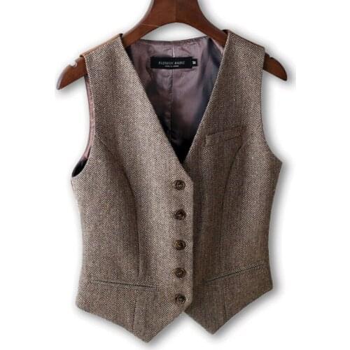 2020 spring fall Plus size Fashion women v-neck patchwork suit Waistcoat Casual Vest Sleeveless Slim OL vintage Vests 4XL A39