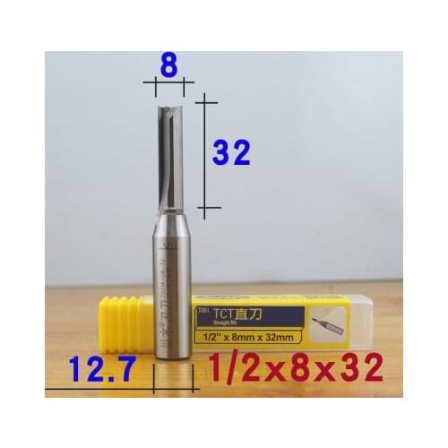 1mm -8mm Chuanmu TCT Double Edge Straight Knife Special for MDF 1/2 Shank（12.7mm） Trimming Machine