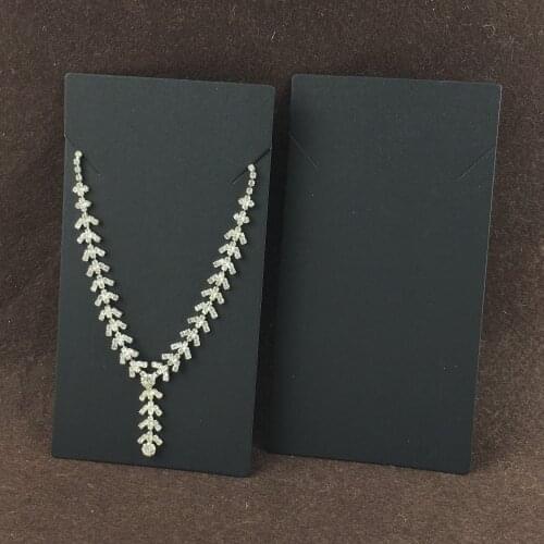100PCS 15*8cm Kraft Necklace Cards PaperJewelry Card Vintage Classic Necklace Displays Cards Custom Logo Need AddExtra Cost