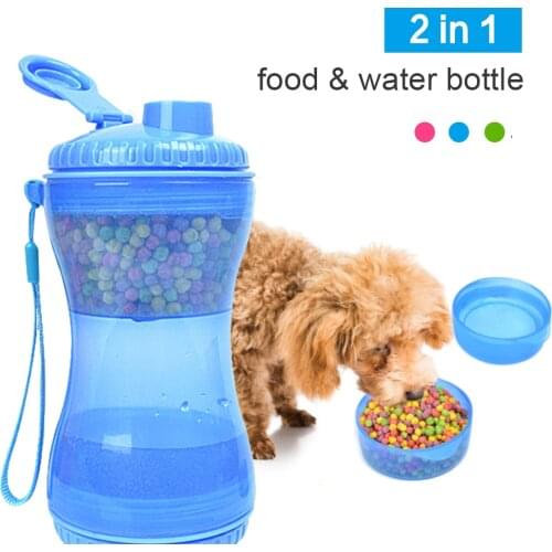 2 in 1 Pet water bowl portable travel food cup Drinking Bowl for small big dog cat Water Dispenser Feeder pet supplies