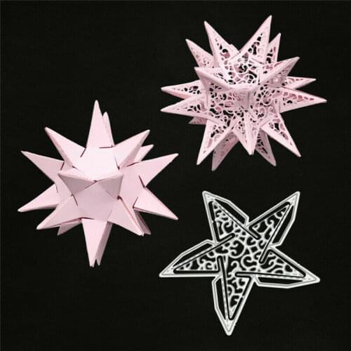 3D Star Metal Cutting Dies Die Cut Stencil Embossing DIY Scrapbooking Album Paper Craft Christmas Dies Wedding Cards