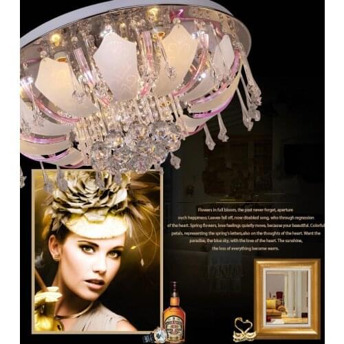 450mm diameter purple color loving dining room led decoration lamp