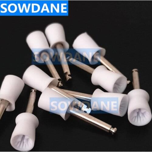 50 pcs Dental Polishing Polisher Prophy Cup Silicone Rubber Brush Supply Dental Teeth Whitening Materials Dental Polish Brushes