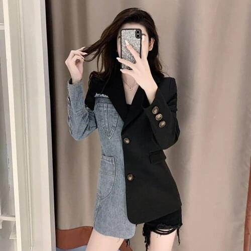 Adojewello Women's Denim Blazers