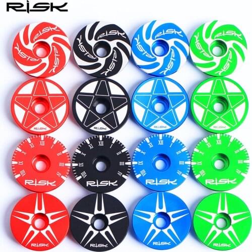 MTB stem top cap lid Aluminum Mountain Bike Road Bicycle Headset Cover 1" To 1 1/8" bicycle parts green/red/black/blue