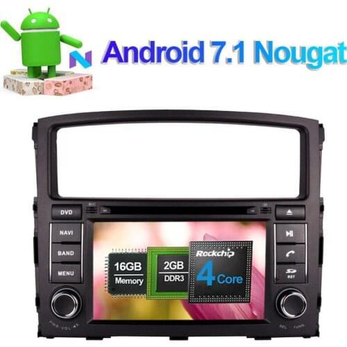 7 Inch Android 8.0 Octa Core 4GB RAM Car GPS Navigation For Mitsubishi Pajero V97 2006- CD DVD Multimedia Player Radio Stereo