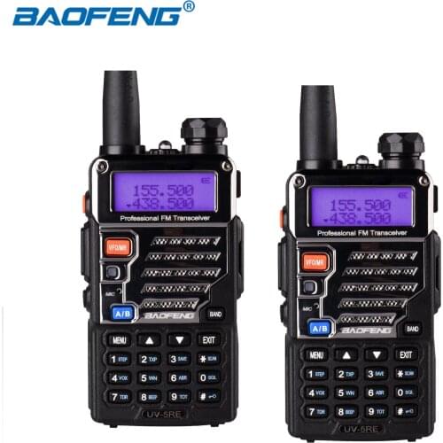 BaoFeng UV-5RE Portable Two Way Radio 5W 128CH UHF VHF Dual band 136-174MHz&400-520 MHz Walkie Talkie UV5RE FM Radio Amador 6Pcs