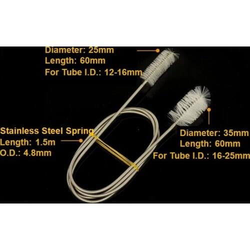 Double Ended Aquarium Water Hose Pipe Cleaning Brush U Tube Clean Tool Flexible, Glass inflow and outflow Pipe Skimmer, PVC Pipe