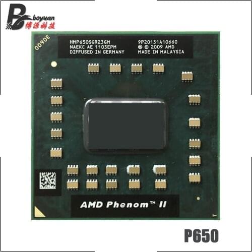 AMD Phenom II Dual-Core Mobile P650 2.6 GHz Dual-Core Dual-Thread CPU Processor HMP650SGR23GM Socket S1