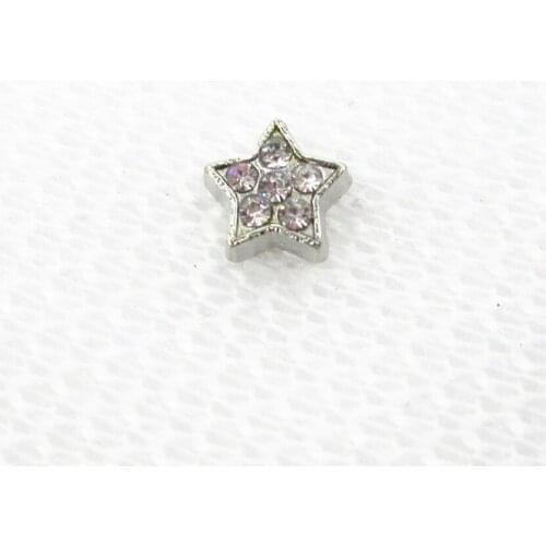 Hot Selling 20pcs/lot Ctystal Star Floating Charms Living Glass Memory Lockets Floating Charms DIY Jewelry Accessory