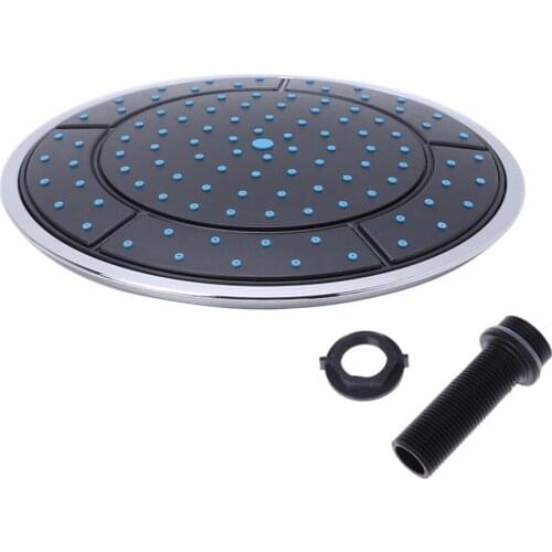 Round Shape Bathroom Top Shower Head Straight Screw Rainfall Showering Sprayer G1/2"