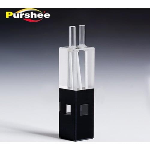 Quartz fluorescence flow cuvette with glass tube(250ul)