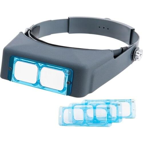 1.5X 2X 2.5x 3.5x Headband Glasses Magnifier for Low Vision Eyewear Loupe Repair Third Hand Helmet Magnifying Glass Spectacles