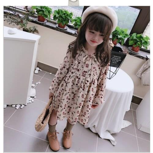2020 new autumn item girl flower long sleeve dress fashion design