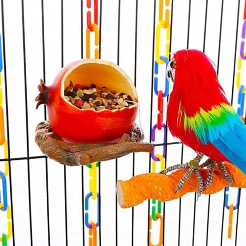 Mini Bird Parrot Food Water Bowl Plastic Round Easy to Clean Pigeons Birds Cage Sand Cup Feeding Holder Bird Feeder