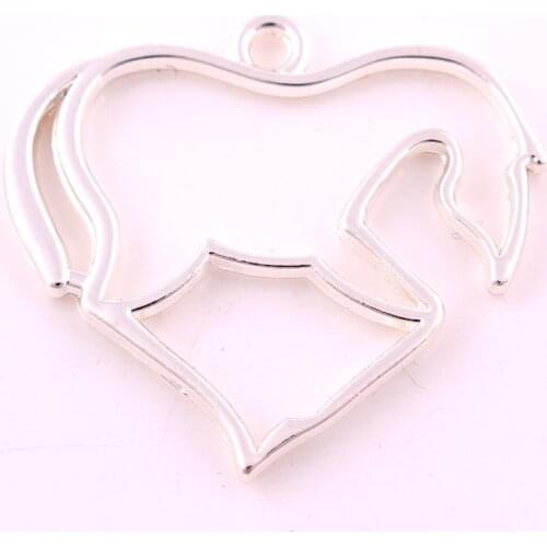Female Male Pendant Love Couple Charm Horse Pattern Heart Shape Attractive Zinc Alloy Material Provide Dropshipping