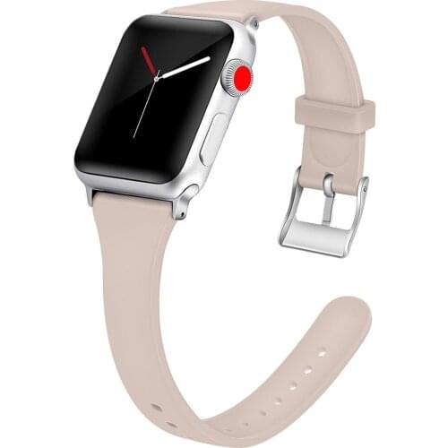 Colorful Apple Watch Strap 38 40 44 42mm Strap Solid Color Silicon T Shape Watchband for iWatch Series 4 3 2 1