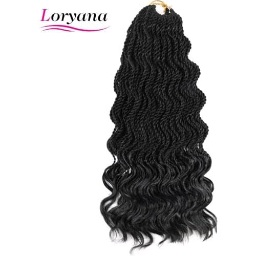 Loryana Senegalese Twist Crochet Braids With Curly Free End Wavy Senegalese Twist Hair Extension Crochet Twist Braiding Hair