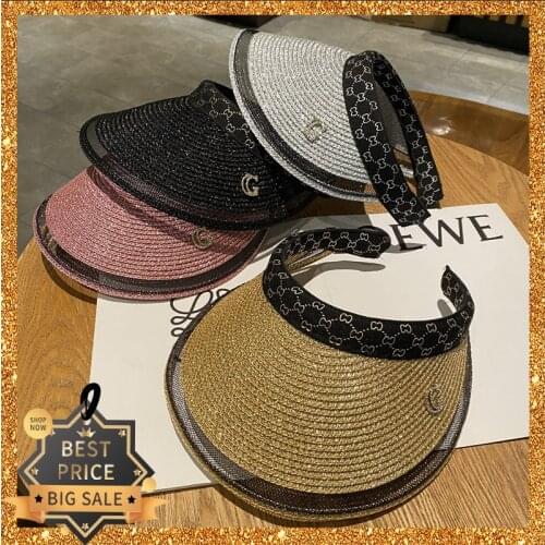 New Fashion Beach Sun Hat Women Straw Hat UV Protection Lady Sun Shade Hat Female Casual Panama Sun Visor Korea Elegant Headwear