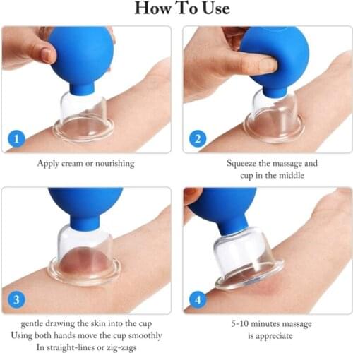 H7JC Vacuum Cup Ball Glass Cup Exclude Moisture Anti Cellulite Massage for Skin Care