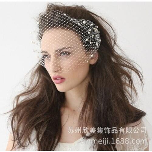 2021 Fashion Bridal Birdcage Face Veil for Women Wedding Party Bridal Hats and Fascinators Hair Accessories