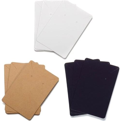 100pcs/lot Earrings Necklaces Display Cards for Jewelry Boxed and Packaging Cardboard Hang Tag Card Ear Studs Paper Card 264E