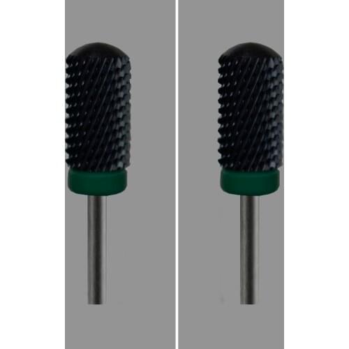 2pcs Black Ceramic Nail Drill Bit - Large Smooth Top Bit -C