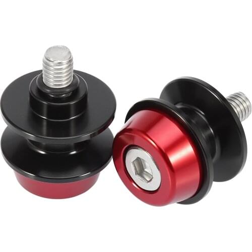 Motoforti 2pcs 8mm Red Motorcycle CNC Swing Arm Spool Slider Stand Screw For Honda