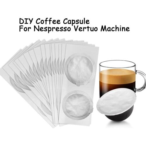 2020 Food-Grade Nespresso Vertuo Refillable Cover Seal Sticker Nespresso Vertuoline Adhesive Coffee Capsule Brewer Lid Foil 62MM