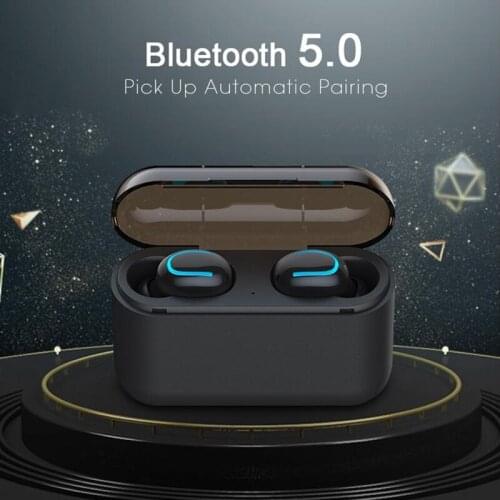 Wireless Earbuds Bluetooth 5.0 Digital Display Stereo Voice Control Pull-Out Sports Headset Waterproof For Work Out Gym