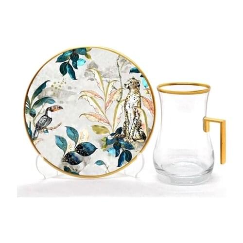 Drop Handles Tea Set 12 pieces Jungle