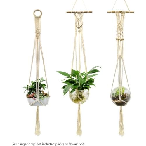 Flowerpot Wall Indoor Outdoor balcony Elegant Macrame Plant Hanger Bohimian Durable Basket Garden Supplies Home Decor Hanging